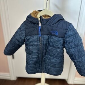 The North Face Blue Puffer Jacket reversible